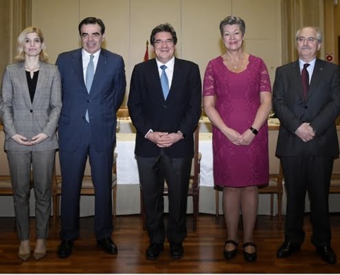 El ministro Escrivá se reúne con el vicepresidente y la comisaria de Interior de la Comisión Europea