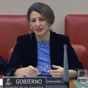 La ministra de Trabajo y Economía Social, Yolanda Díaz, expone en el Congreso las líneas de trabajo de su cartera