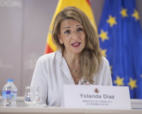 Díaz mantiene un encuentro con su homóloga francesa para fomentar el trabajo conjunto en relación con el Pilar Europeo de Derech...